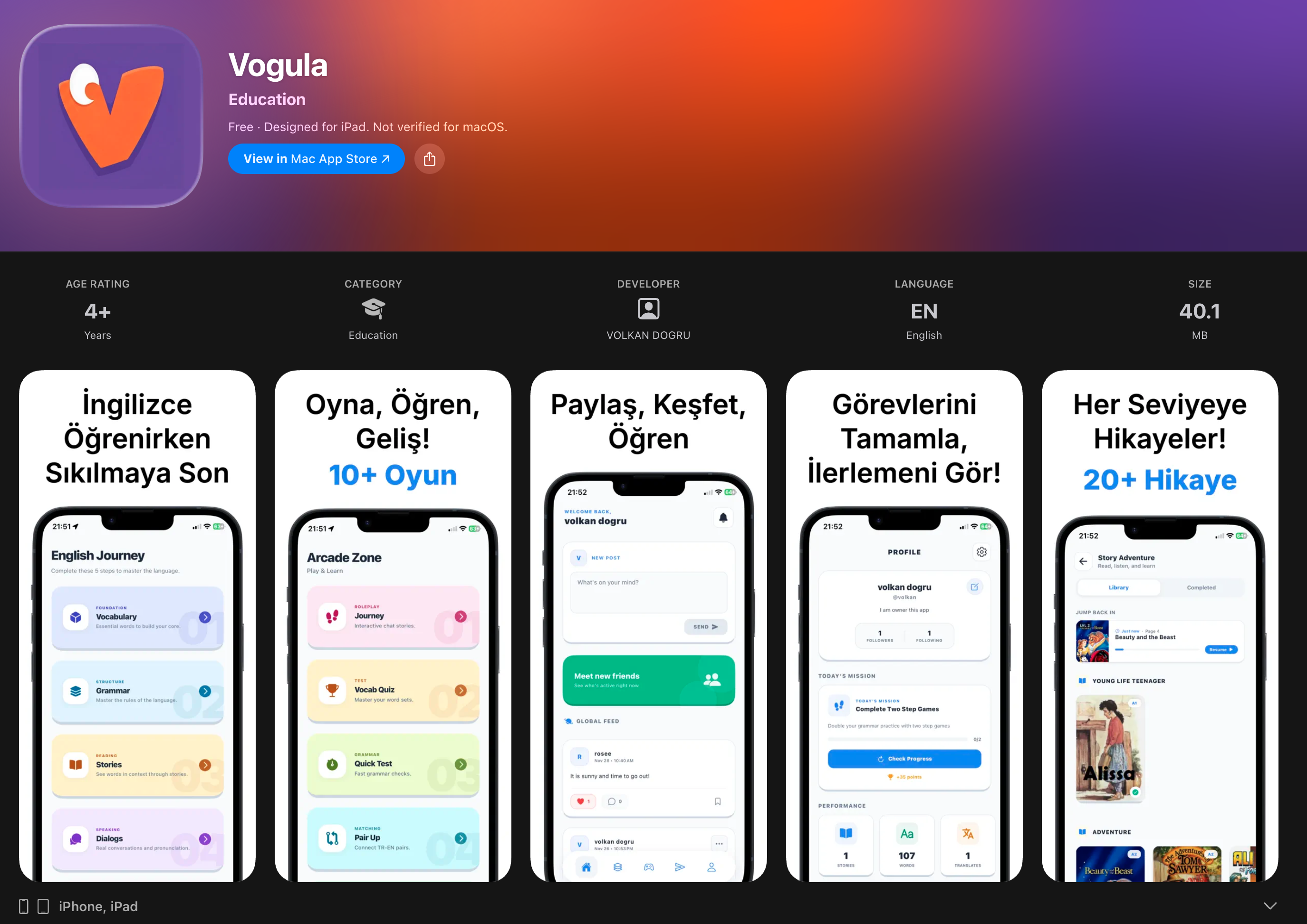 Vogula project screenshot