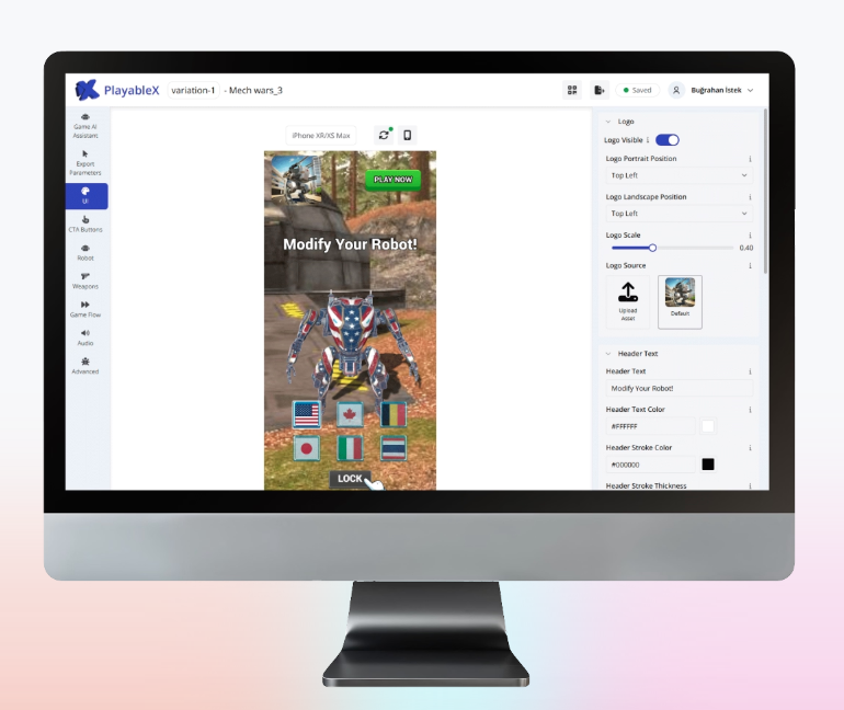 PlayableX project screenshot