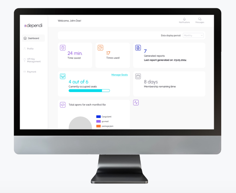 Dependi project screenshot